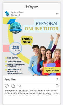 Ig display ad online tuition image