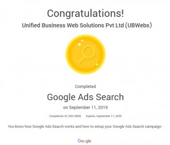 Google Search Ads Certificate